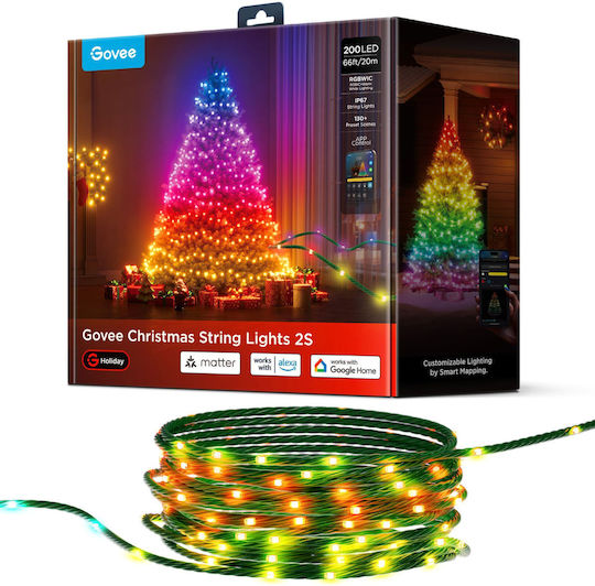 200 Λαμπάκια LED 20μ. RGB σε Σειρά