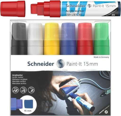 Schneider Markers 15mm Multicolour 6pcs