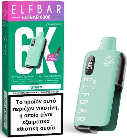 Elf Bar Комплект капсули 10мл с Вградена Батерия Зелен