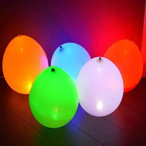 Комплект 10 Балони Червени С LED
