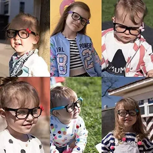 Детски Очила За Парти Nerd Прозрачни 92054-72-3 2 Бройки Светещи В Тъмното UV 400 Жълти Розови Бели