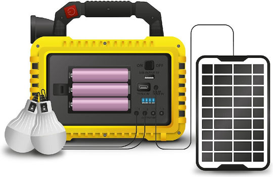 Lampă Multifuncțională Portabilă Panou Solar Usb-c 6 Moduri De Iluminare 8 Leduri 3600 Mah
