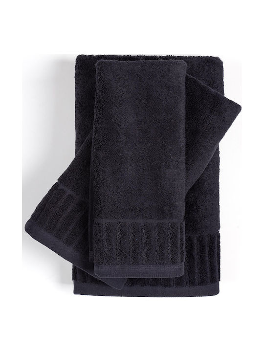 Silk Fashion Hand Towel Melodia 40x60cm Black Weight 600gr/m²