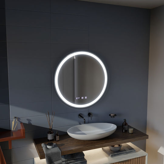 Alista Home Novara Банско Огледало LED Touch 60x60см Черен