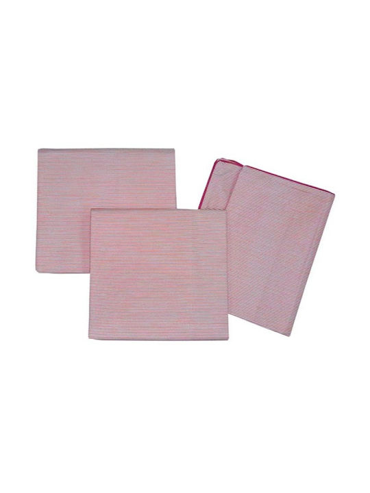 Beboulino Set Rige Lines Pink 95x150cm