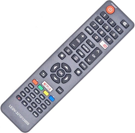 Vortex Ledv-32td1200s Netflix+1 Remote Control Tesla