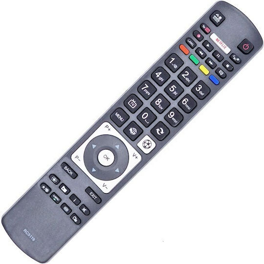 Rc5119 Kntech Remote Control Led Akai Digihome Finlux Hitachi Kendo Telefunken Netflix Youtube Sports