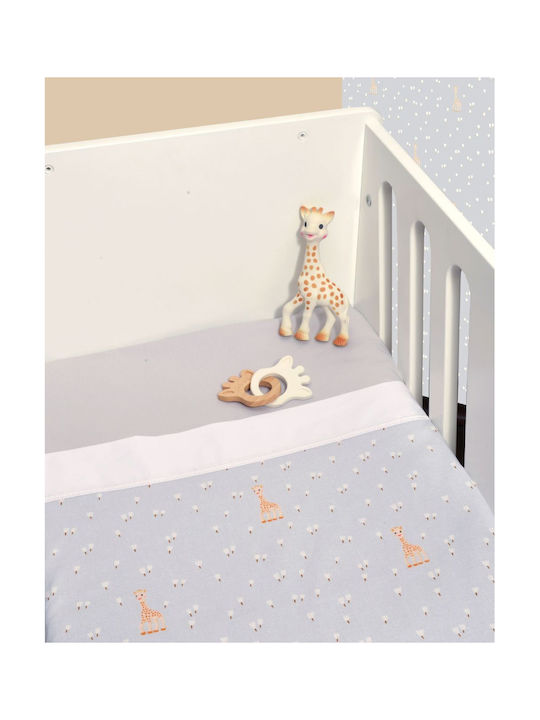 Baby Oliver Baby Cradle Sheets Cotton Gray 75x110cm 3 Pieces