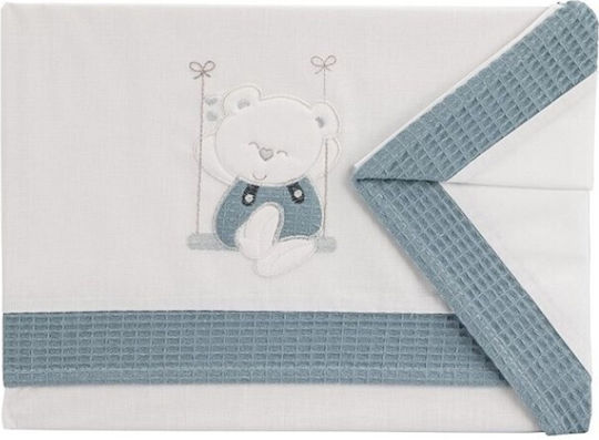 Interbaby Swing Baby Sheets Set Crib Cotton Petrol 115x175cm 3pcs