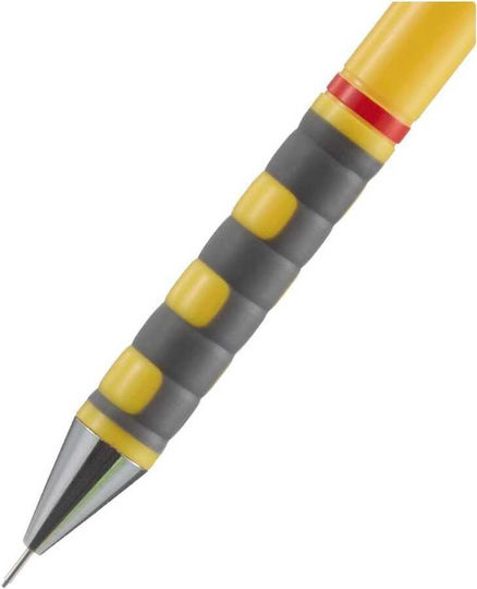 Rotring Tikky Creion mecanic de desen Metalic 0.5mm cu Radiera 3buc Galben