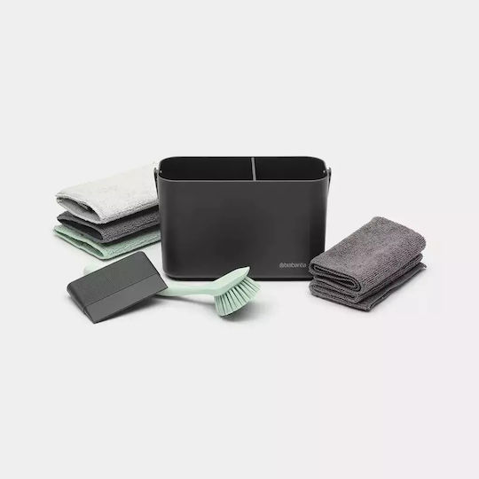 Brabantia Set Curățare Brabantia Sinkside 8 Bucăți Gri Închis