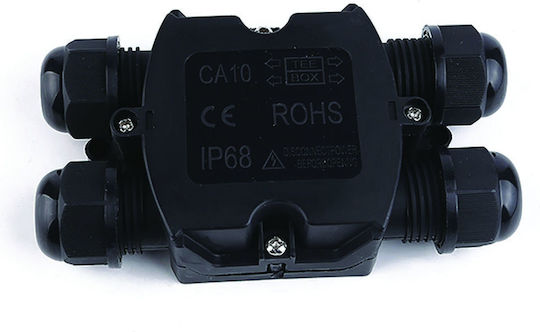 Optonica Elektrisches Gehäuse für Außenmontage Verzweigung Wasserdicht IP68 in Schwarz Farbe