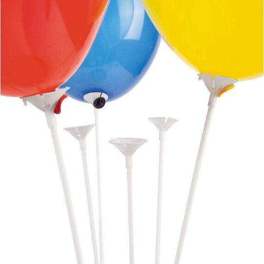 Set 10 Bețe Pentru Baloane Rozete Suporturi Din Plastic Flippy Ușor De Instalare Reutilizabile Decor Pentru Aniversare Nuntă Zi De Naștere 40 Cm Transparent