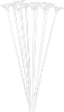Set 10 Bețe Pentru Baloane Rozete Suporturi Din Plastic Flippy Ușor De Instalare Reutilizabile Decor Pentru Aniversare Nuntă Zi De Naștere 40 Cm Transparent