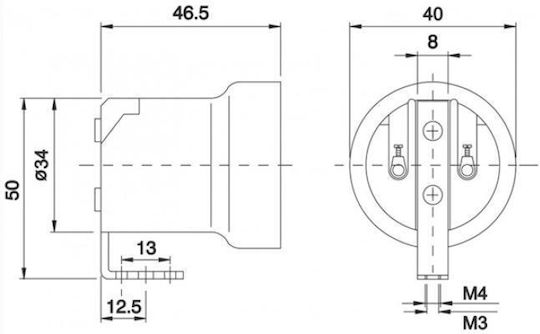 FR519A-2 FRH Ντουί Ρεύματος με Υποδοχή E27 Σετ 20τμχ 02.034.0009