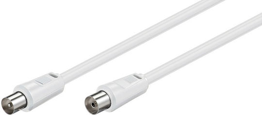 Goobay Antenna Cable Coax male - Coax female White 5m (11512) 1pcs