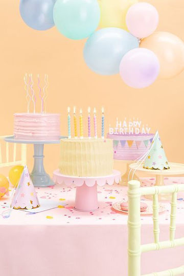 PartyDeco Weiße Kerzen Happy Birthday