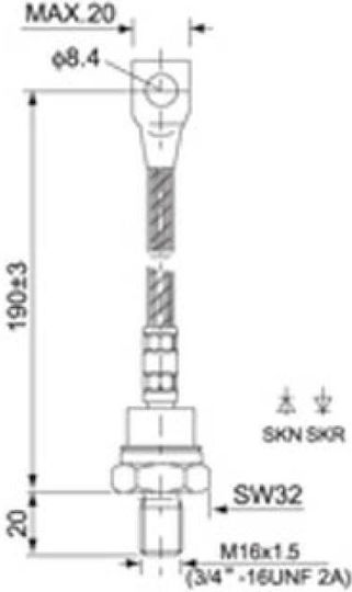 Rectifier Diode 800V and 240A 01.011.0158