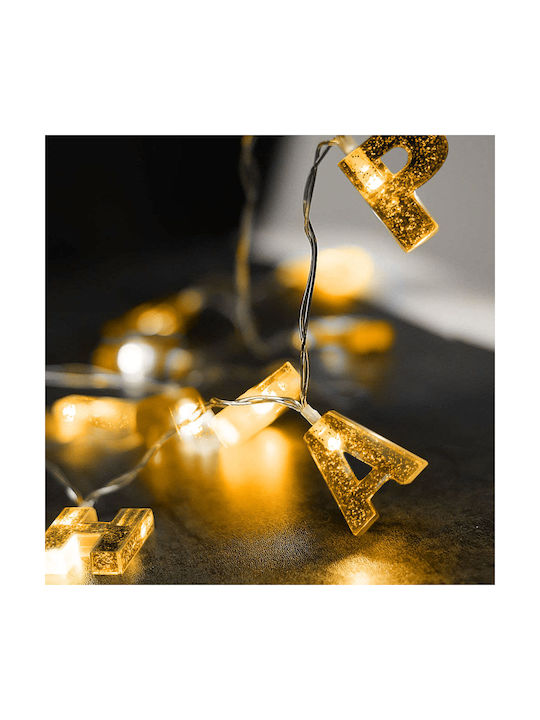 Led Light String Birthday "Happy Birthday" 13 Leds 2 X AA 2 M