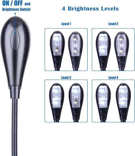 Zola Doppel LED Leseleuchte Klemme Befestigung Flexiblen Armen Batterie USB Betrieben PP Kunststoff 22 cm Schwarz Zola Doppel LED Leseleuchte Klemme Befestigung Flexiblen Armen Batterie USB Betrieben PP Kunststoff 22 cm Schwarz