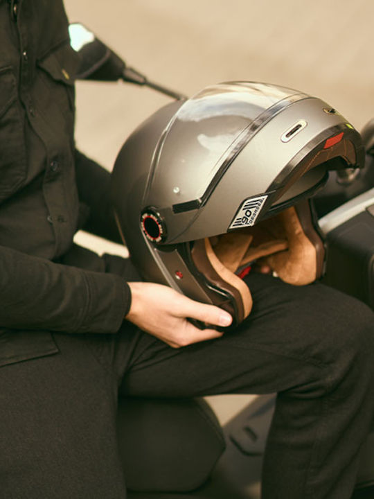 ByCity 90 Degrees Matt Gray Motorcycle Helmet Full Face ECE 22.06
