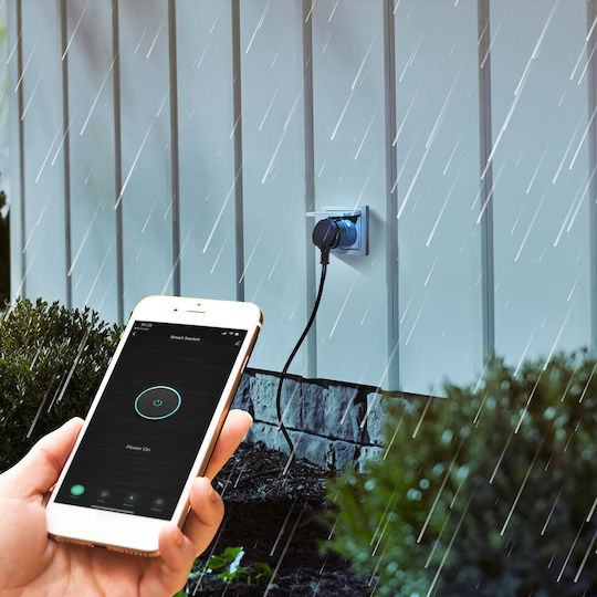 Priză Inteligentă Wi-Fi de Exterior Ipx4 Amazon Alexa Google Home Siri Ifttt