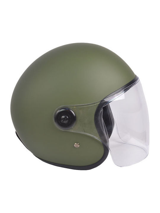 ByCity The City Matt Green Motorcycle Helmet Jet ECE 22.06 with Sunvisor