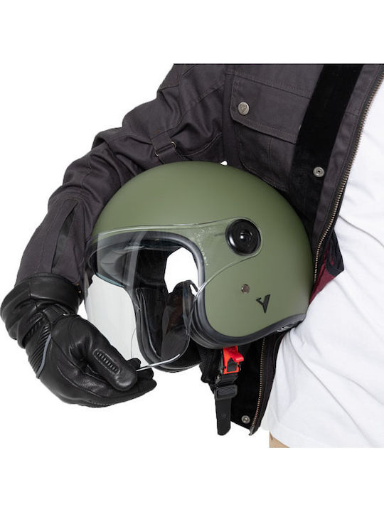 ByCity The City Matt Green Motorcycle Helmet Jet ECE 22.06 with Sunvisor