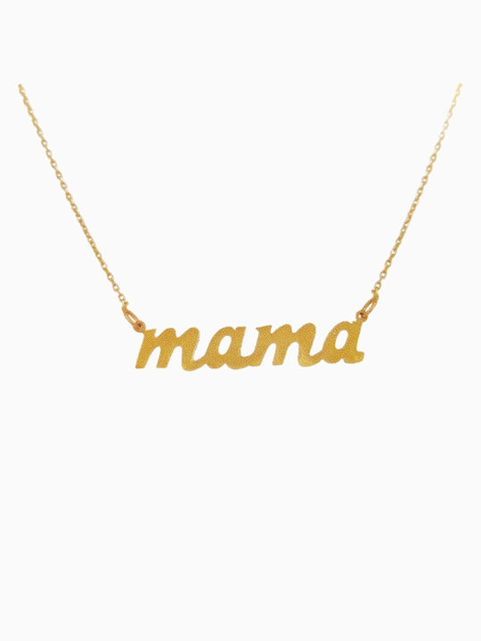 Χρυσό Κολιέ K14 'mama' Βάρος:1.3gr