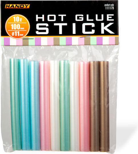 Hot Melt Glue Sticks 11 X 100 Mm Pearly Color 10 Pieces Pack