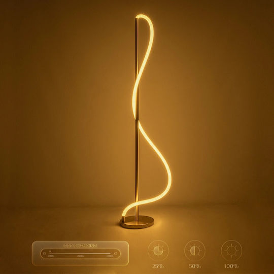 kelvo Glow LED Подова Лампа В160xД45см. 3000лм Златист