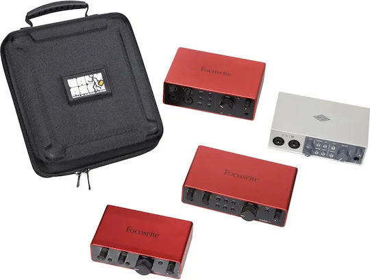 Walkasse W-mcb-hc5 Evanik Interface Hardcase Black Focusrite Scarlett 2i2 4i4 16i16 Ni Complete Claret 2pre 4pre Rednet Universal Audio Volt176 276 476-volt 1 Volt 2 Behringer Um2 Umc 202 Umc22 Umc204 202 + Similar Size Interfaces