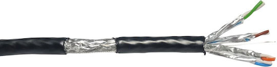S/FTP Cat.7 (10Gbps) Network Cable Ethernet 100m Black