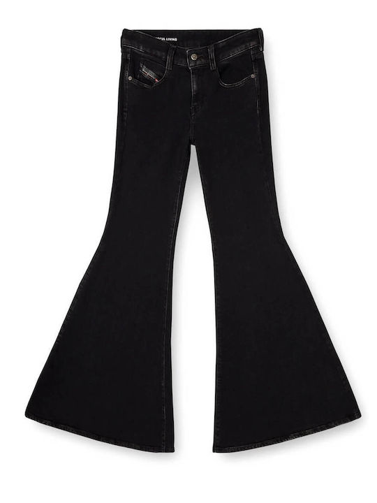 Women's Jean Pants Flared Black