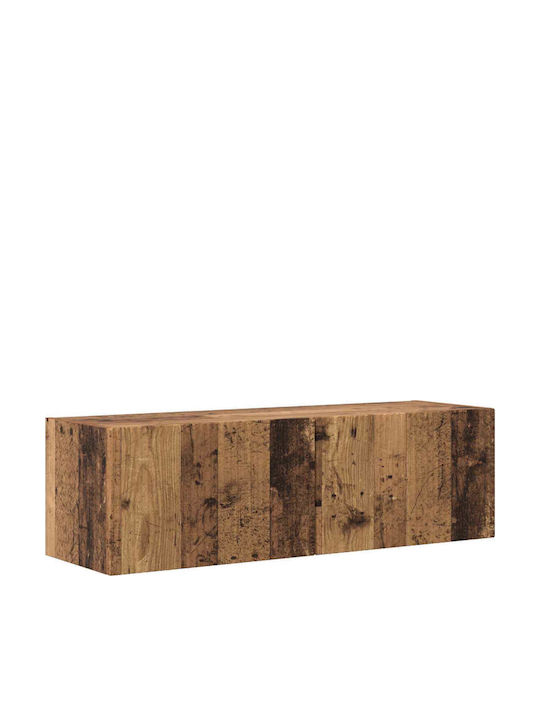 Living Room TV Unit with Lighting Old Wood L30xW31xH100cm