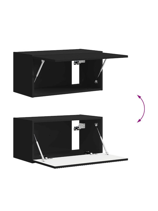 Wohnzimmer TV-Einheit Schwarz mit Beleuchtung M60xB31xH29,5cm