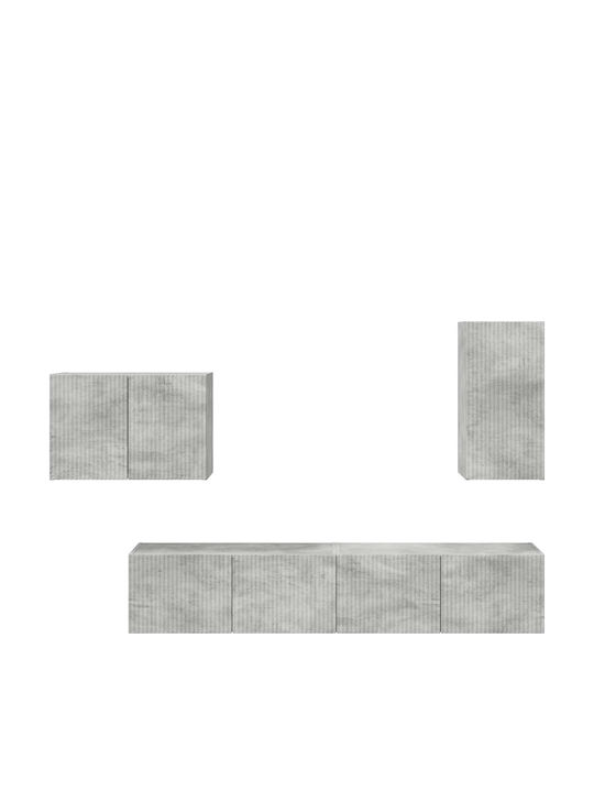 Wohnzimmer TV-Einheit Grey mit Beleuchtung L78.5xB30xH29.5cm