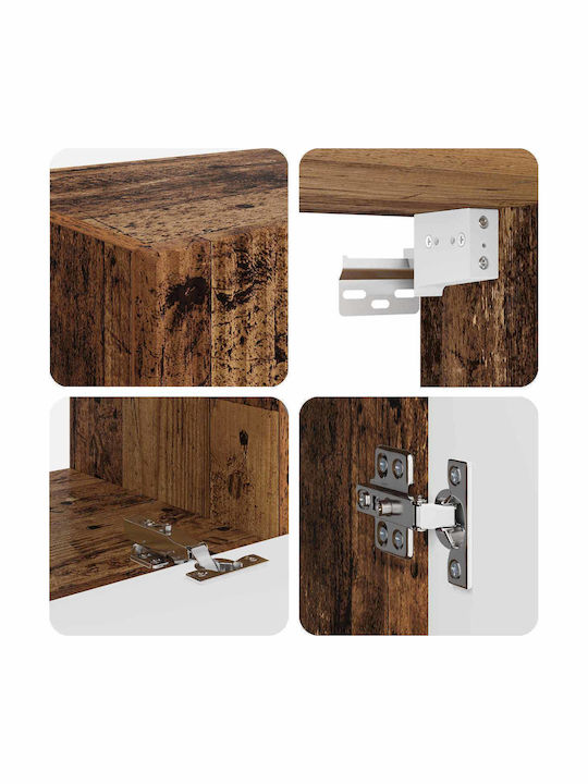 Wohnzimmer TV-Einheit Old Wood mit Beleuchtung L30xB31xH60cm