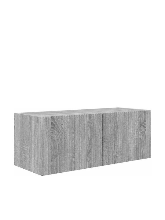 Wohnzimmer TV-Einheit Gray Sonoma mit Beleuchtung L78.5xB30xH29.5cm