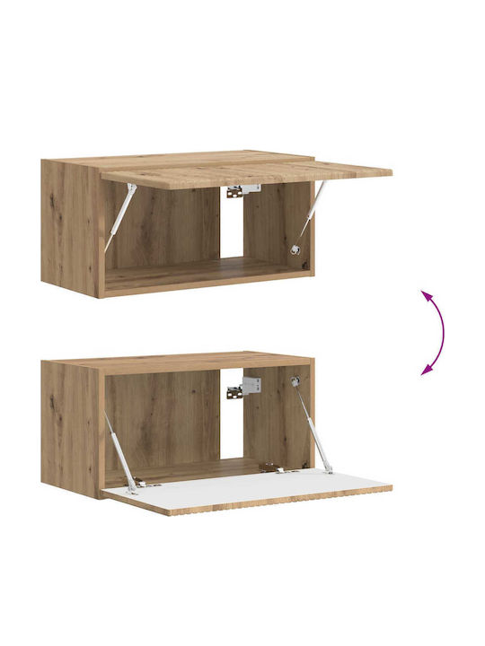 Living Room TV Unit Beige with Lighting M30xW31xH60cm