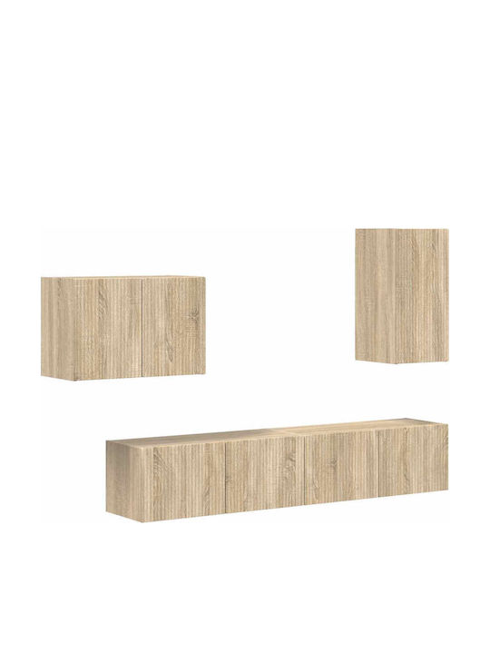 Living Room TV Unit with Lighting Sonoma Oak L78.5xW30xH29.5cm