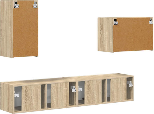 Living Room TV Unit with Lighting Sonoma Oak L78.5xW30xH29.5cm