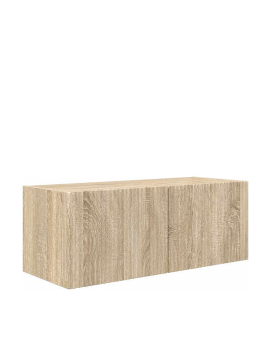 Living Room TV Unit with Lighting Sonoma Oak L78.5xW30xH29.5cm