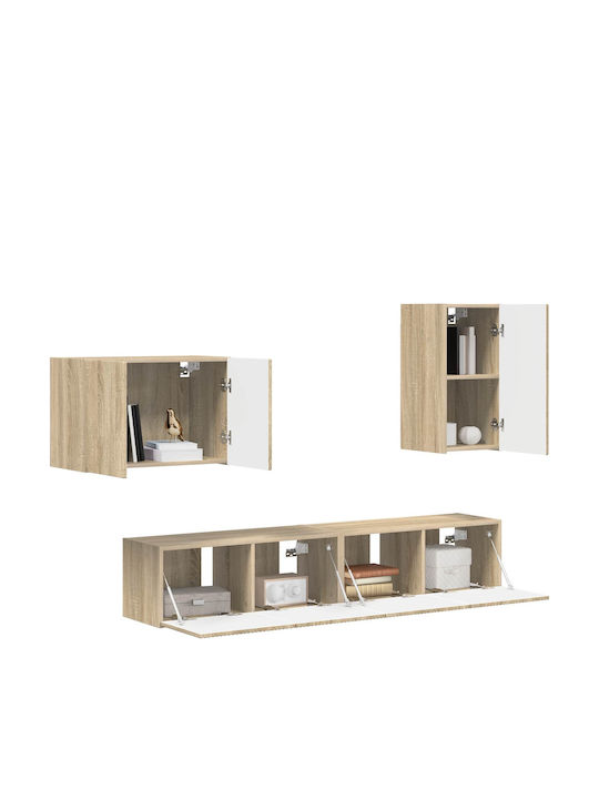 Living Room TV Unit with Lighting Sonoma Oak L78.5xW30xH29.5cm
