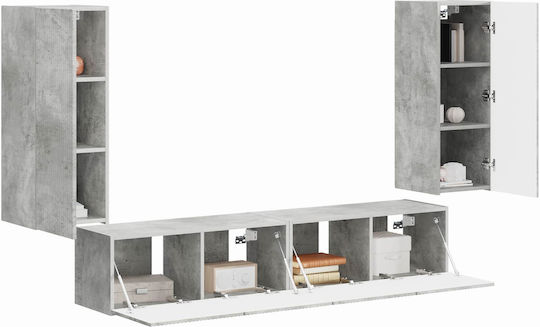 Living Room TV Unit Grey L78.5xW30xH29.5cm
