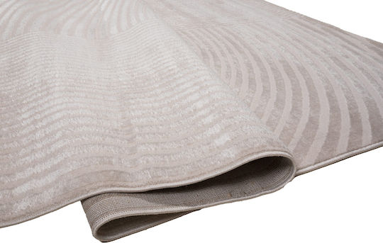 Klonaras Geometric 435 Teppich Rechteckig Synthetisch,Polyester/Cotton/Leather Cream