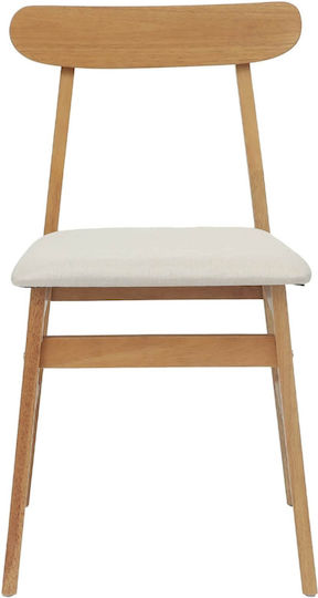 Dining Room Wooden Chair Natural, Light 43x44.5x77cm 2pcs