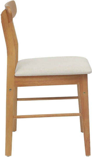 Dining Room Wooden Chair Natural, Light 43x44.5x77cm 2pcs