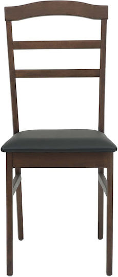 Dining Room Wooden Chair Light Brown, Black 36x45.5x93.5cm 2pcs