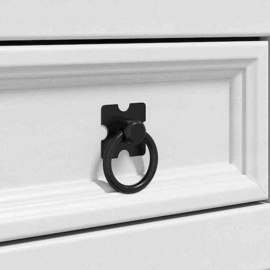 Wooden White Bedside Table 53x39x84cm